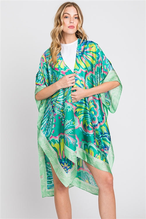 Satin Flower Kimono