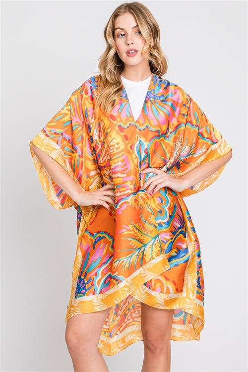 Satin Flower Kimono