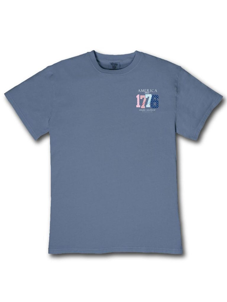 Simply Southern Mineral Wash America T-Shirt-Overcast