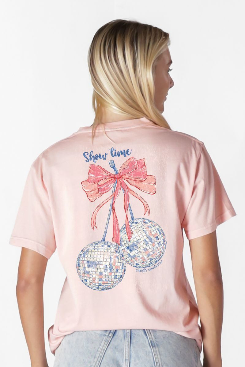 Simply Southern Mineral Wash Show T-Shirt-Peach