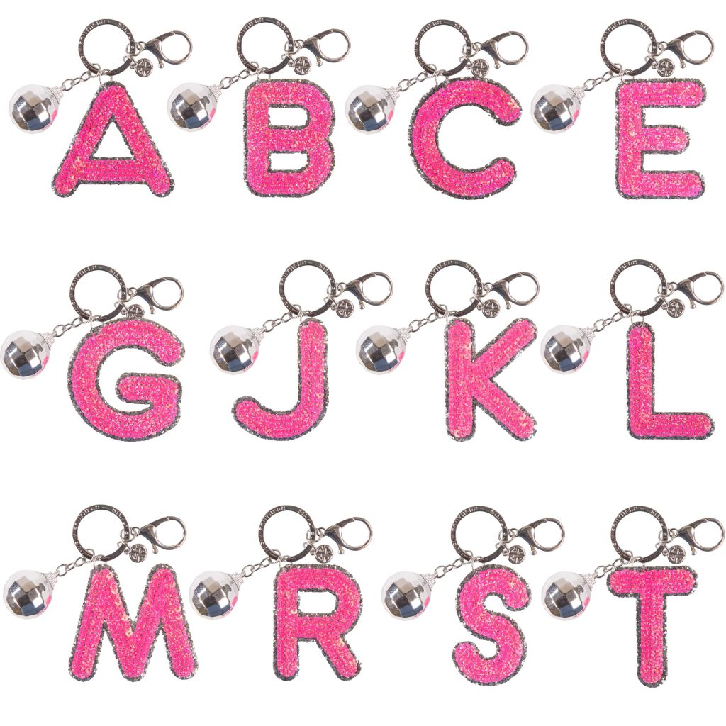Simply Southern Disco Sequin Initial Key Chain