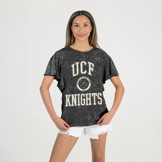UCF Victory Mode Flutter SleeveTop-Black