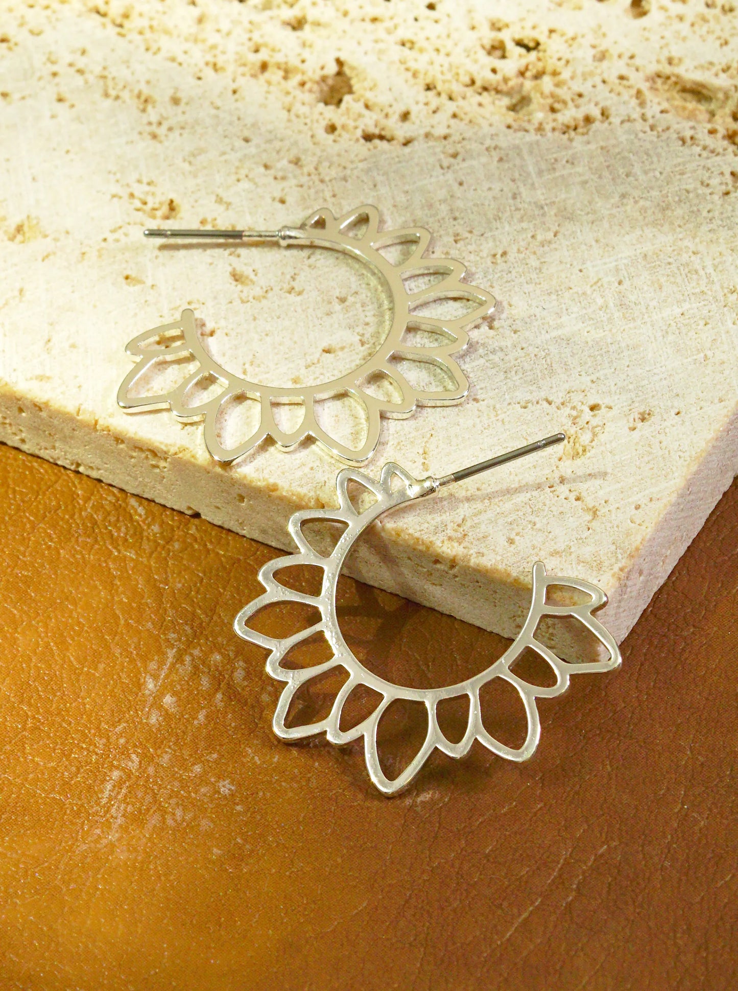 Petal Cut Out Hoop Earring