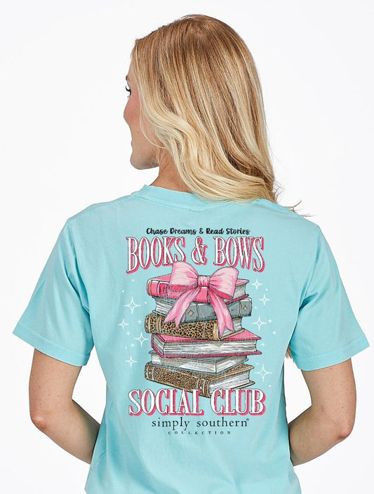 Simply Southern Books T-Shirt-Aqua