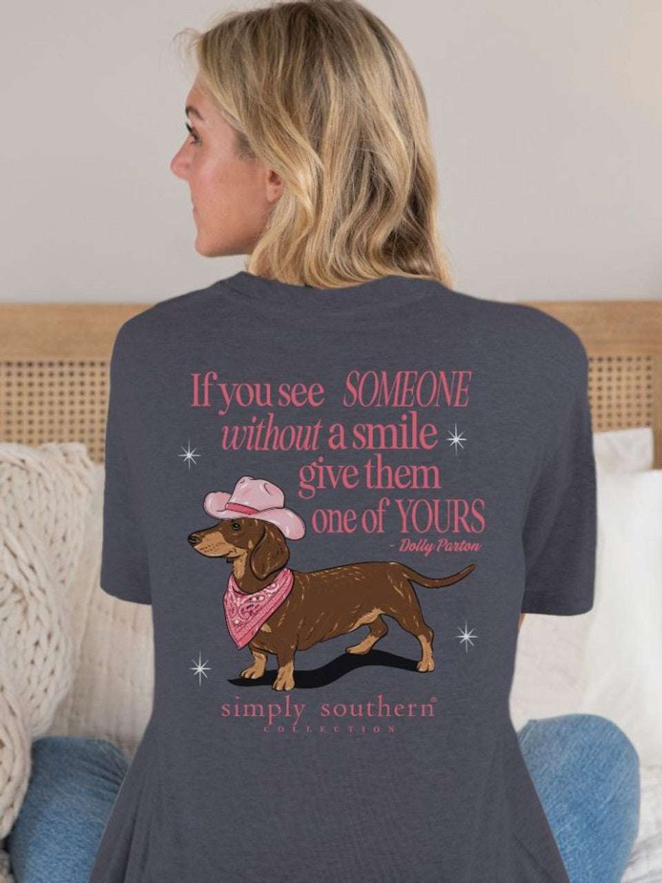 Smile Short Sleeve T-Shirt by Simply Southern-Navy