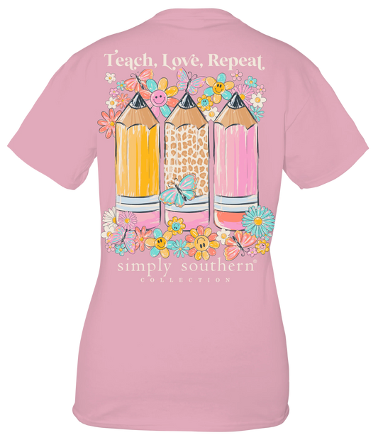 Teach, Love, Repeat T-Shirt By Simply Southern