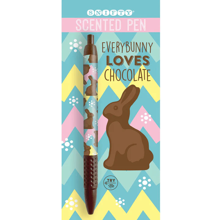 Chocolate Easter Bunny Scented Pen Card