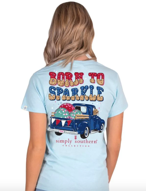 Born To Sparkle USA T-Shirt By Simply Southern