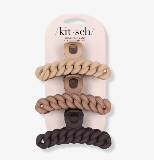Neutral Claw Clip Set Of 3 By Kitsch