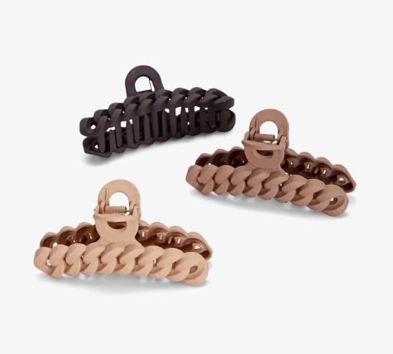 Neutral Claw Clip Set Of 3 By Kitsch