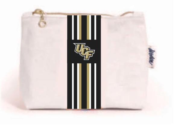 Gameday Stripe Small Canvas Pouch