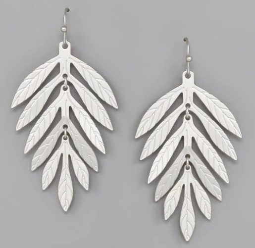 Leaf Filigree Drop Earring