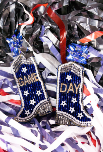 Game Day Boots Beaded Earring