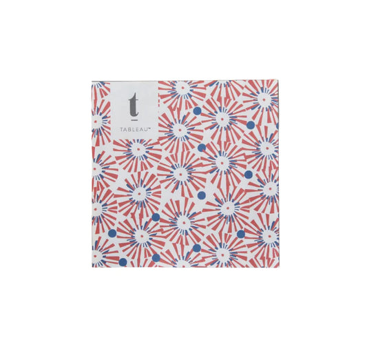 American Pinwheel Cocktail Napkins