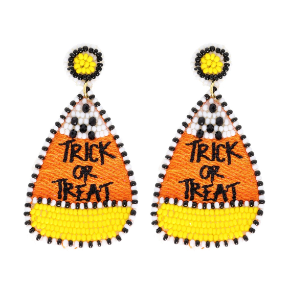 Candy Corn Trick Or Treat Earring
