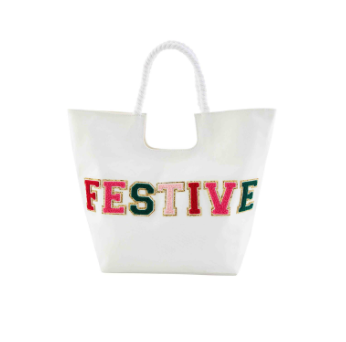 Large Holiday Canvas Tote