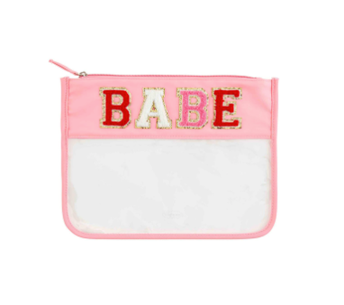 Valentines Clear Chenille Patch Pouch