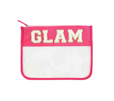 Valentines Clear Chenille Patch Pouch