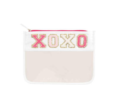 Valentines Clear Chenille Patch Pouch