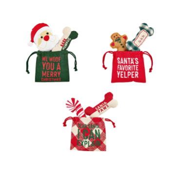 Christmas Dog Toy Bag Set