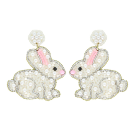 Easter Bunny Beaded Earring