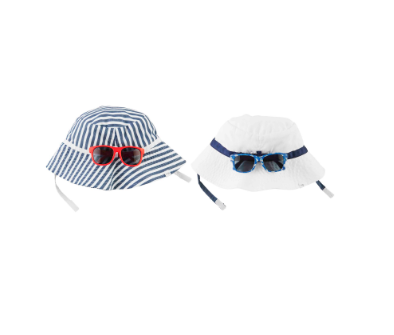 Stripe Hat & Sunglasses