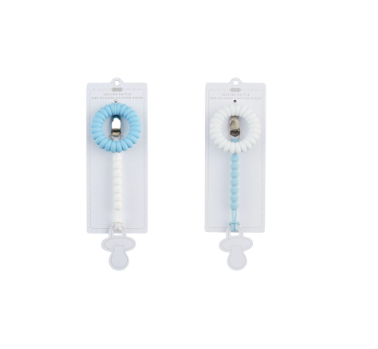 Blue Pacifier Strap & Teether Set