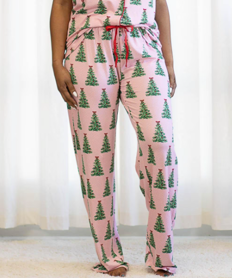 Noelle Tree Sleep Pants - Pink