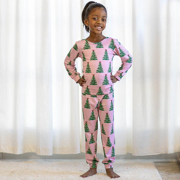 Kids Noelle Tree Long Sleeve Pajama Set