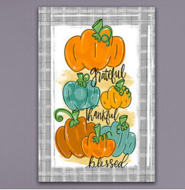 Grateful Pumpkin Garden Flag
