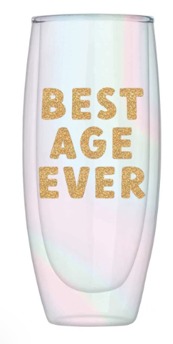 Double-Wall Champagne Glass - Best Age Ever