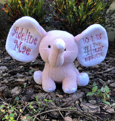 13" Elephant with Ear Personalization