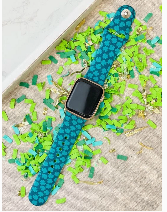 Clover Printed Silicone Watch Band