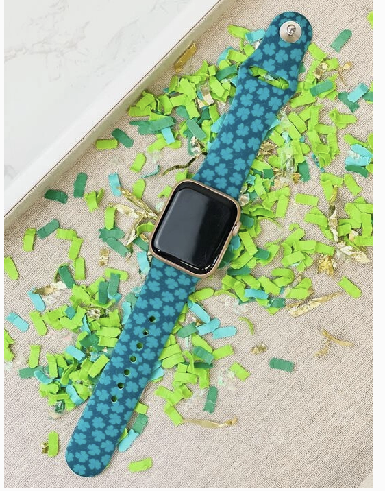 Clover Printed Silicone Watch Band