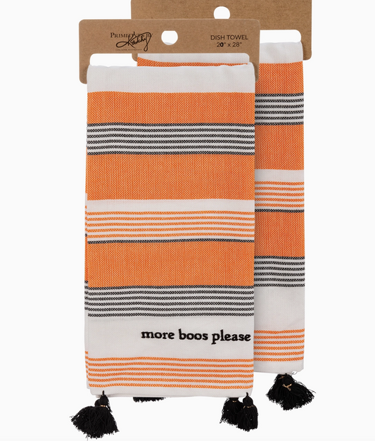 More Boos Please Striped Towel