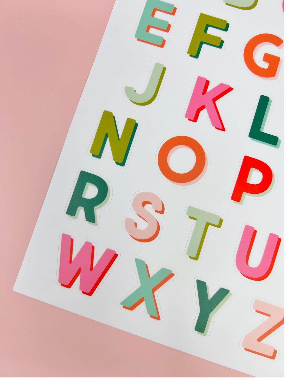 Holiday Vinyl Alphabet Sticker Sheets