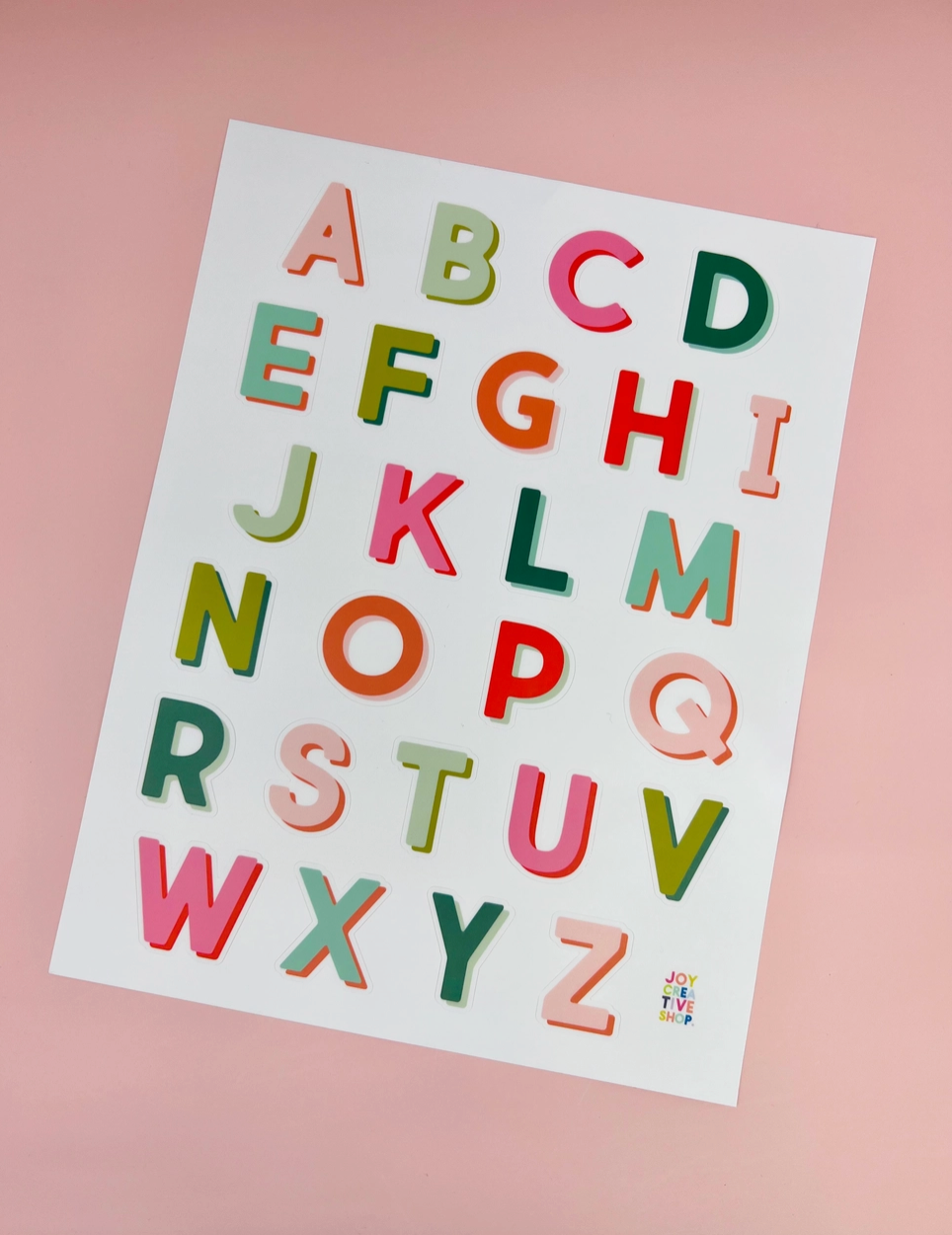 Holiday Vinyl Alphabet Sticker Sheets