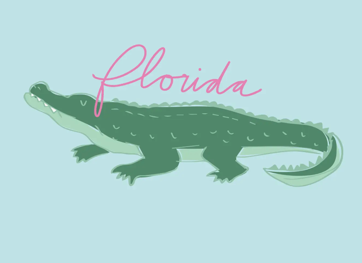 Florida Alligator Sticker