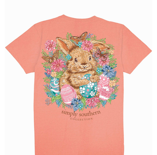 Simply Southern Peach Bunny Shirt