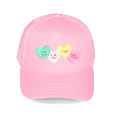 Candy Hearts Trucker Hat