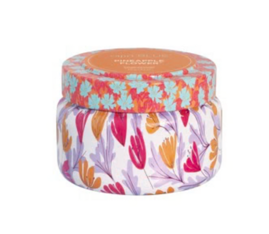 Pineapple Flower 8.5 oz Pattern Play Travel Tin