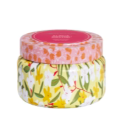 Aloha Orchid Pattern Play Travel Tin Candle