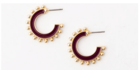Hadley Studded Hoop Earrings