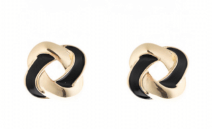 Annie Two Tone Knot Earrings