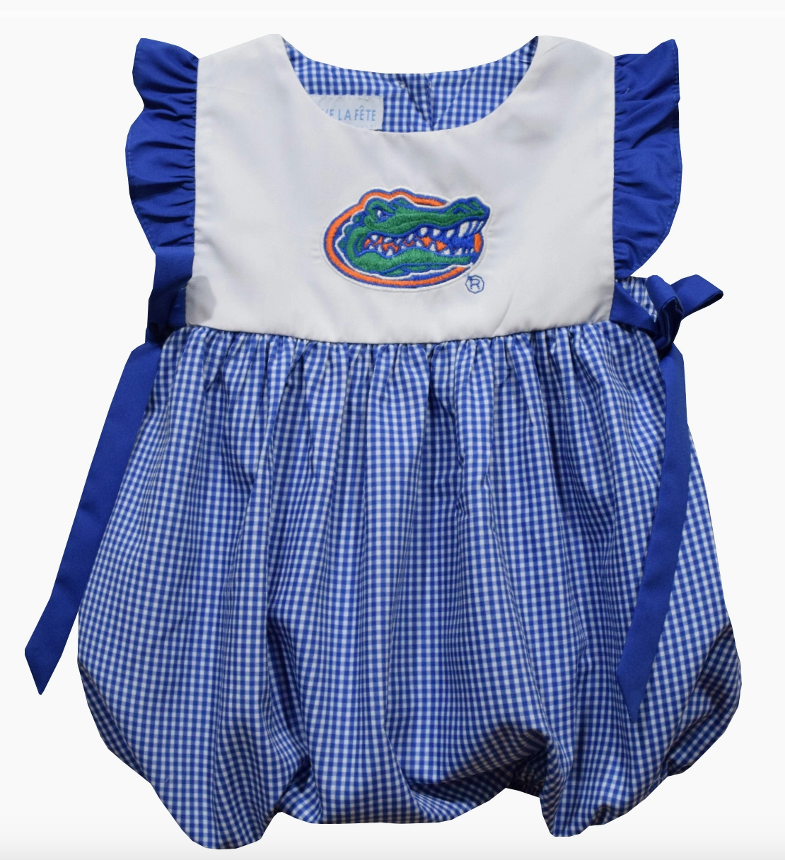 Gators Embroidered Gingham Bubble
