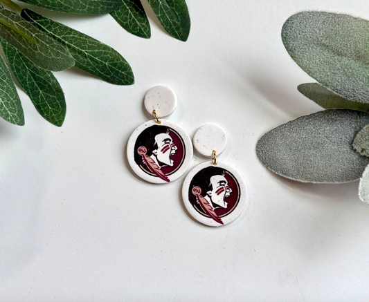Clay College Mascot Earrings