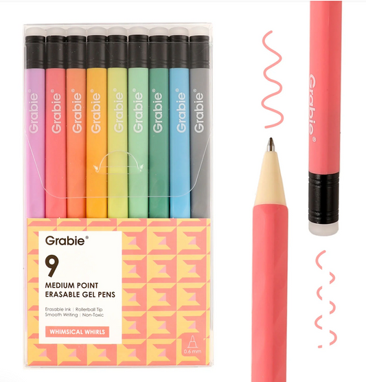 Grabie Medium Point Erasable Gel Pen Set