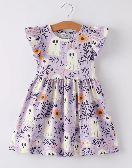 Halloween Purple Ghost Dress