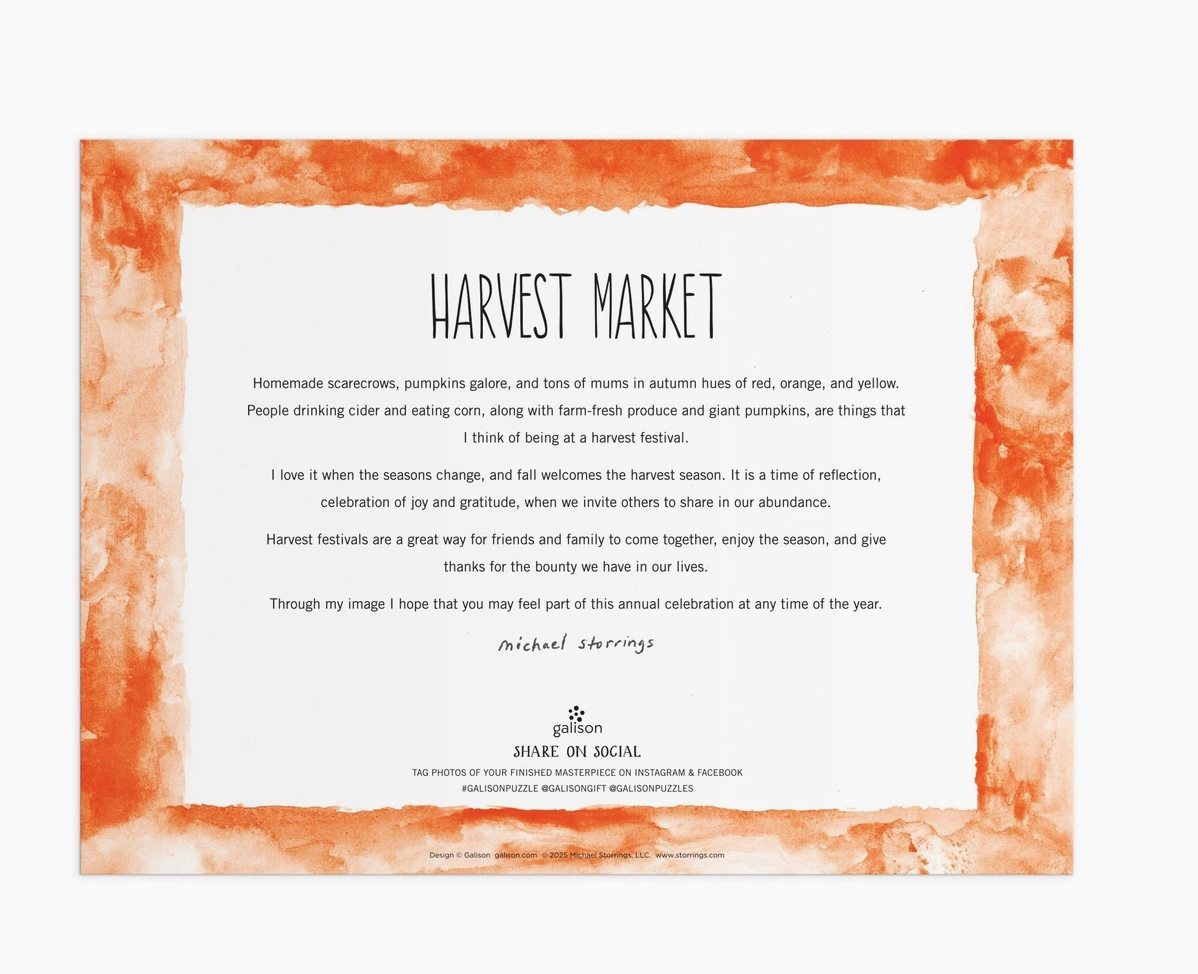 Michael Storrings Harvest Market 1000 Piece Puzzle