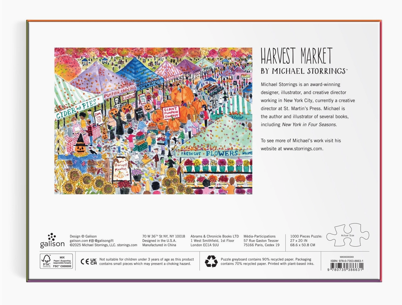 Michael Storrings Harvest Market 1000 Piece Puzzle